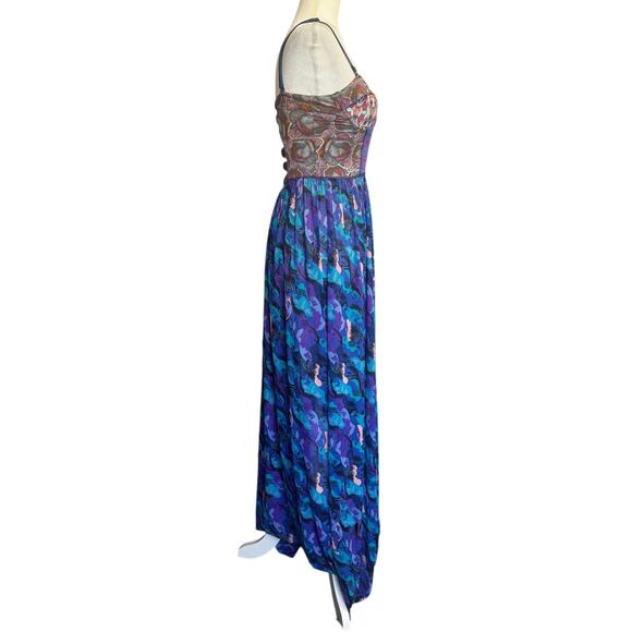 Maaji Longchamp Legacy Tropical Watercolor Long Maxi Swim Coverup Dress Small - Picture 3 of 5